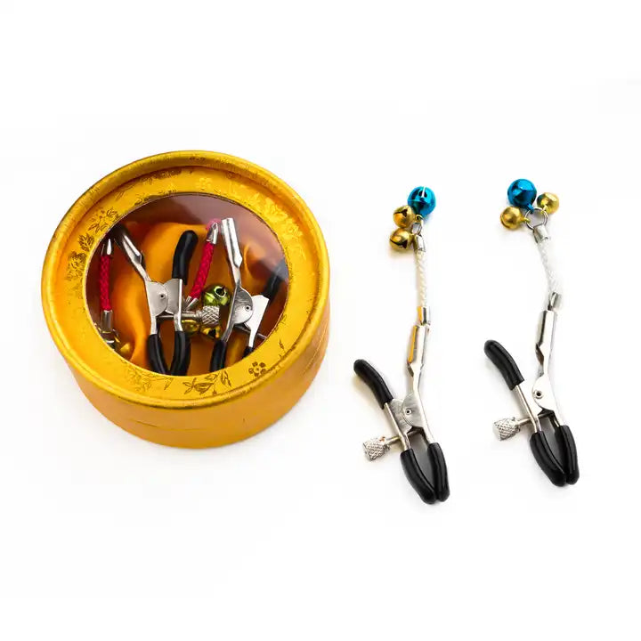 Roomfun®Sex Breast Clamp Metal bell Nipple Clips Bondage Adult BDSM Fetish Flirt Toys