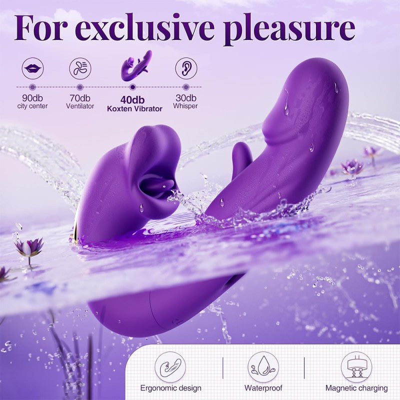S-Hande G-Spot Vibrator with 7 Flapping 7 Vibrating 5 Licking & Sucking