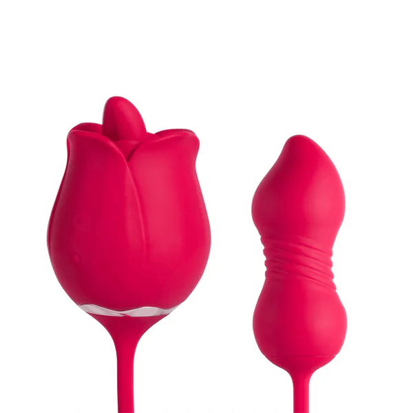 SHD s361 Rose Clit Licking Stimulator & Thrusting Egg