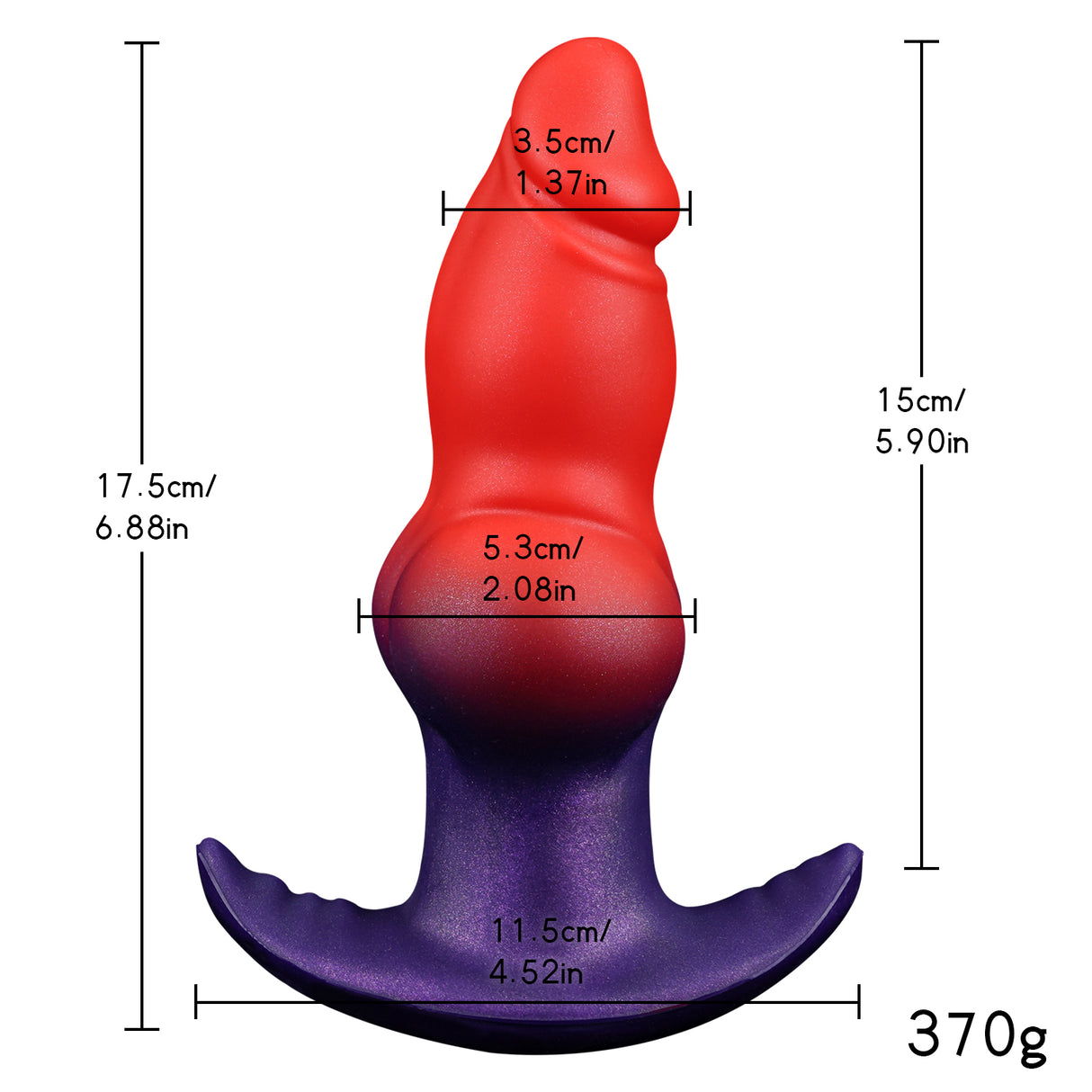 6.88 inch Wearable Butt Plug with remote control