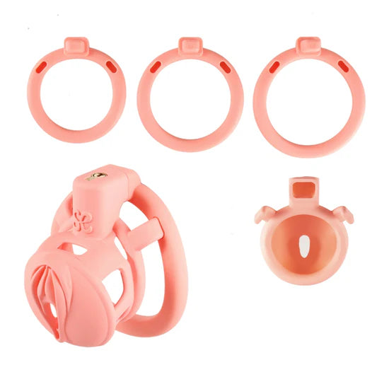 Lockink Pink Camouflage Chastity Cage