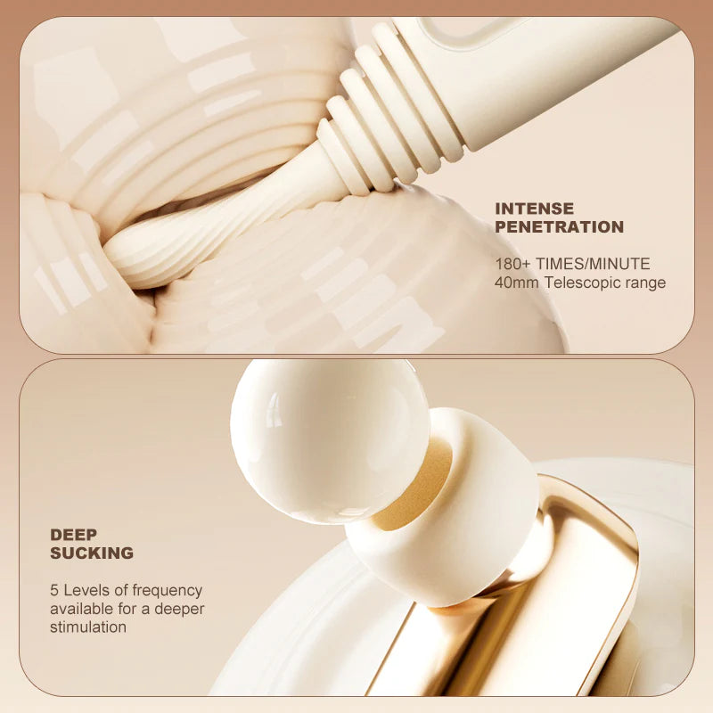 SVAKOM Automatic plug-in heating Dildo with Sucking APP vibrator