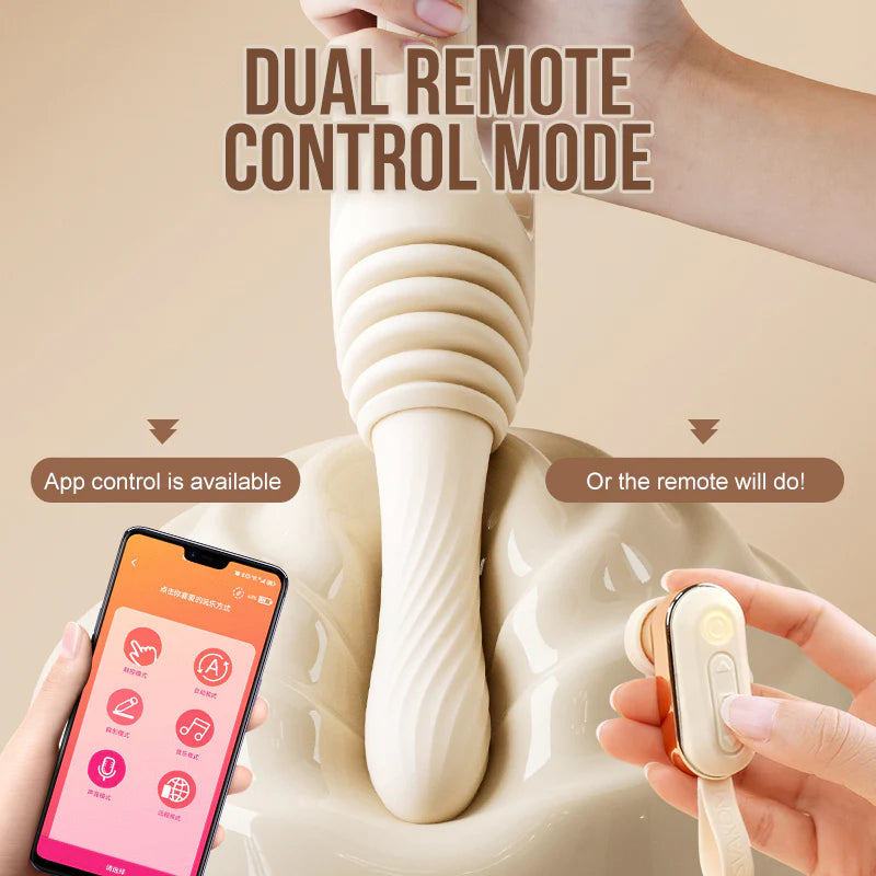 SVAKOM Automatic plug-in heating Dildo with Sucking APP vibrator