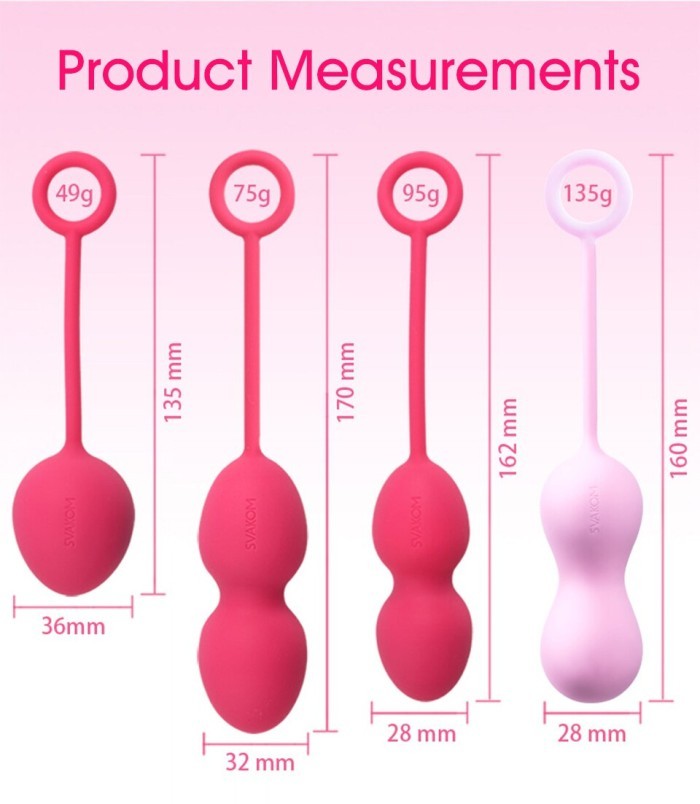 SVAKOM Nova Plus Silicone Vaginal Excercise Kegel Ball Set 4pcs