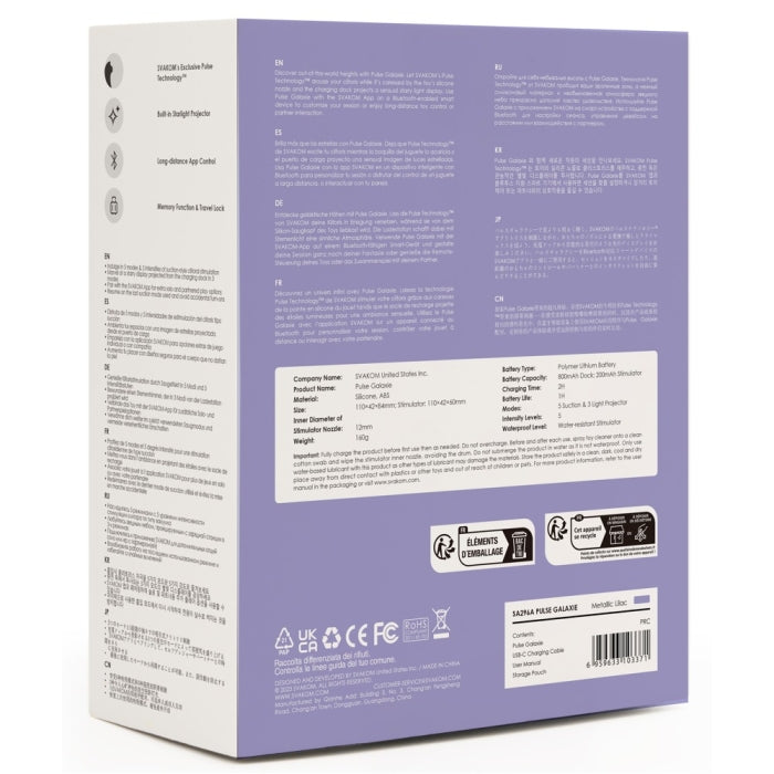 Svakom Pulse Galaxie Clitoral stimulator App control