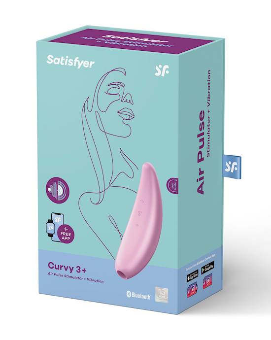 Satisfyer Curvy 3+ Clitoris Stimulating Vibrator Clitoral Sucking Connect App