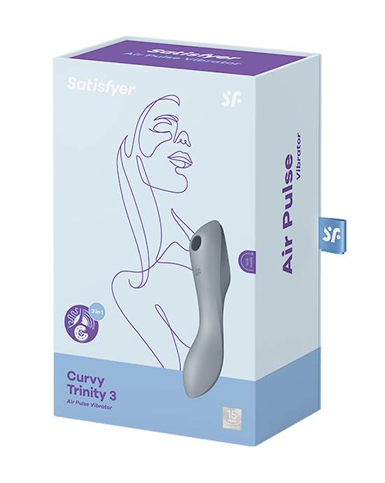 Satisfyer Curvy Trinity 3 G-spot and clitoral nipple stimulation Air Pulse Vibrator
