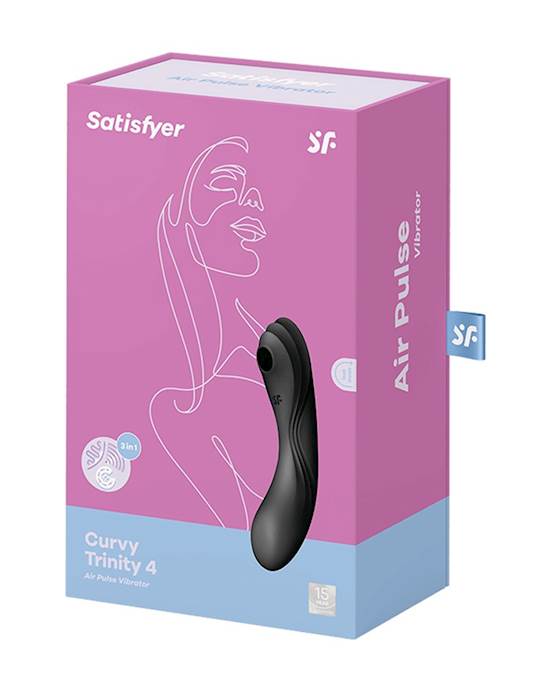 Satisfyer Curvy Trinity 4 G-spot and clitoral nipple stimulation clitoral air-pulse Stimulator