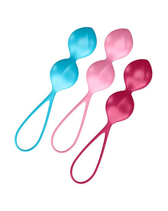 Satisfyer V Balls Kegel Ball Exercise Weights, Ben Wa Balls, Pelvic Floor Training, Tightening, Ideal for Beginners, 3-Piece Set (2.79-5.30 oz.)
