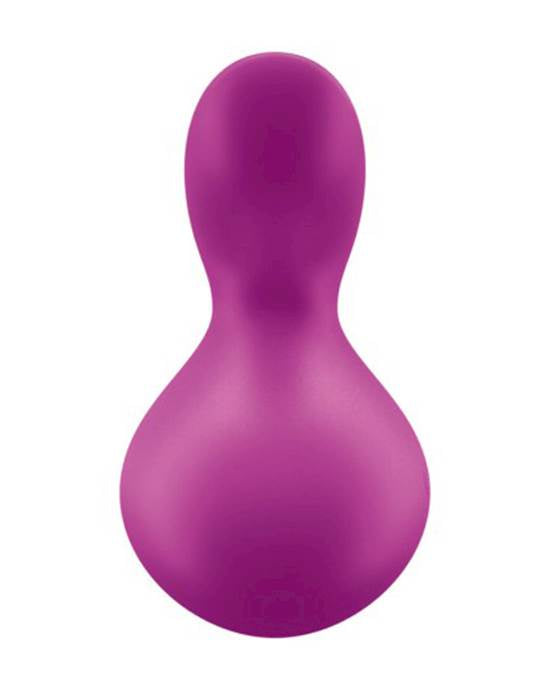 Satisfyer Viva La Vulva 3 Lay on Vibrator - Fuchsia -Mint 5.5 Inch