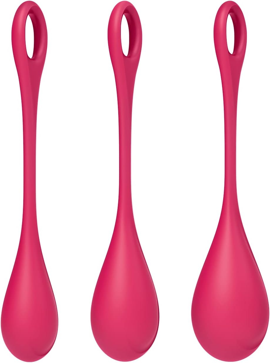 Satisfyer Yoni Power 1 Kegel Balls Kegel Exercise Weights, Ben Wa Balls, Pelvic Floor Training, Tightening, Ideal for Beginners, 3-Piece Set