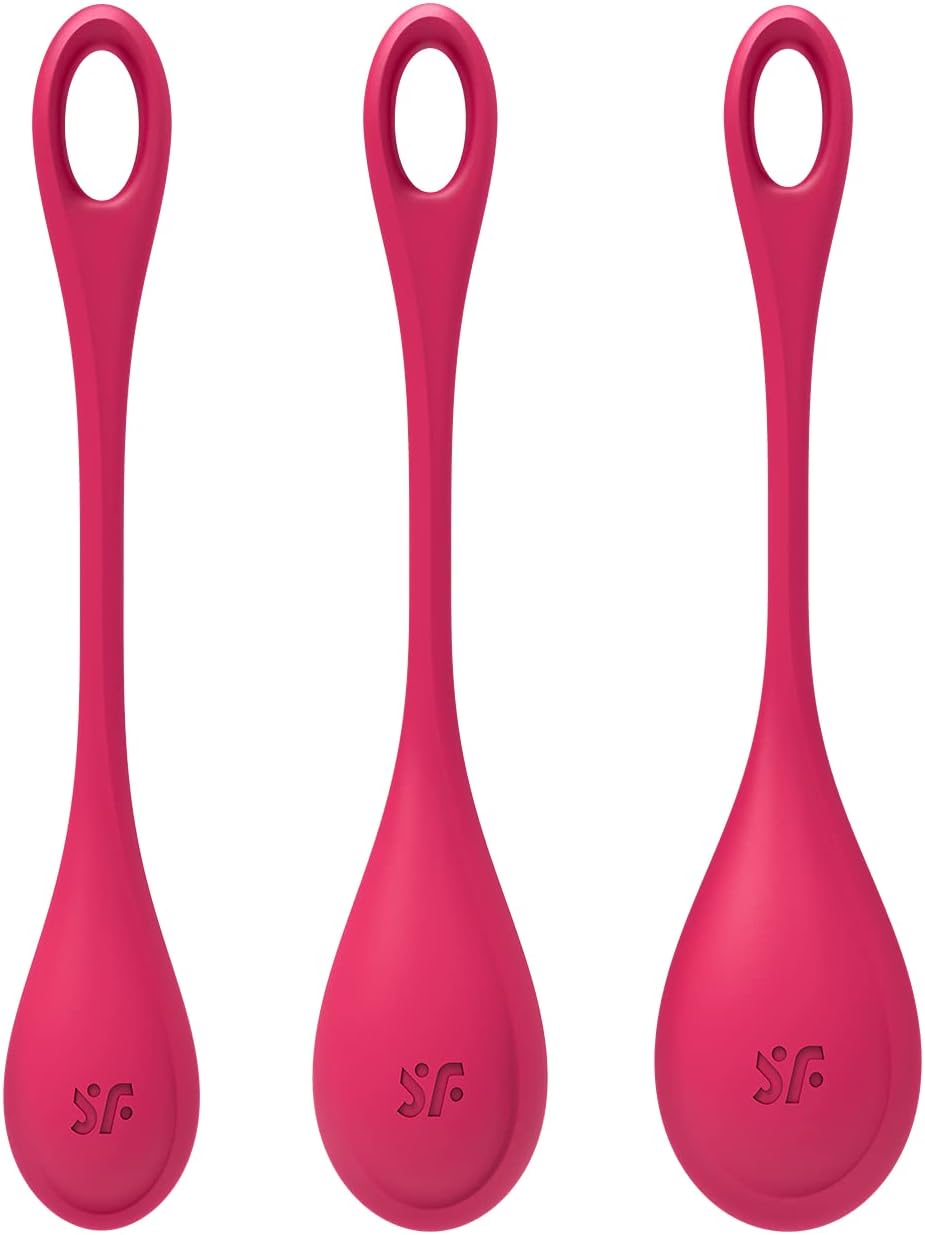 Satisfyer Yoni Power 1 Kegel Balls Kegel Exercise Weights, Ben Wa Balls, Pelvic Floor Training, Tightening, Ideal for Beginners, 3-Piece Set