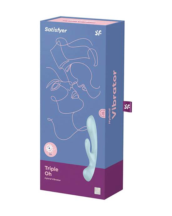 Satisfyer Triple Oh Wand and Rabbit Vibrator Clitoral Stimulator for women