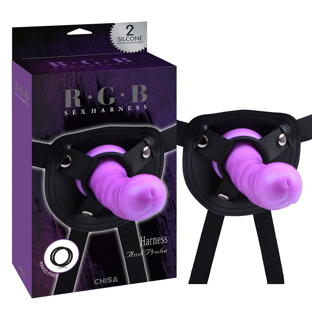 R.G.B Harness and Probe Strap-On Dildo