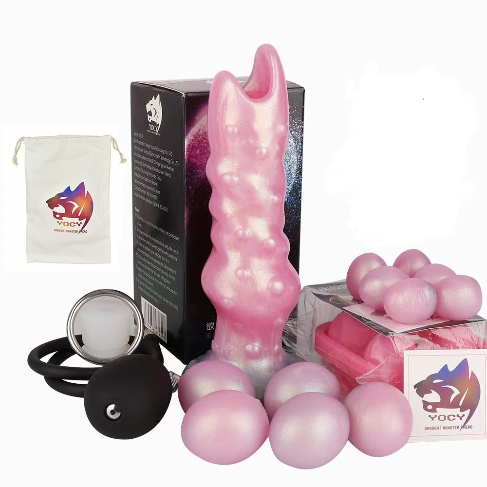 8Inch The Dog Ovipositor Dildo Erh Anal Plug with Pump