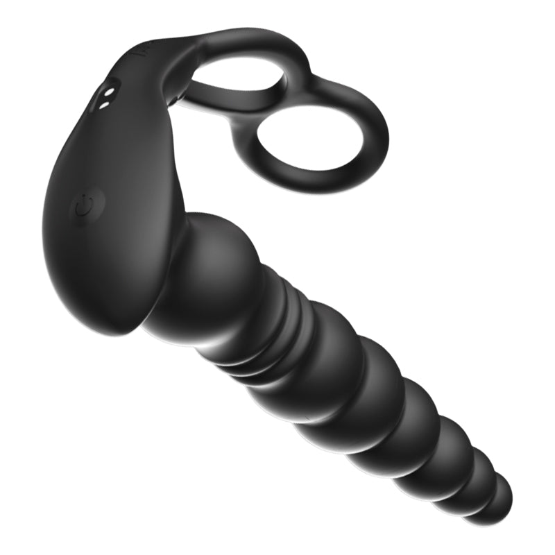 Thrusting Anal Beads with Cock Ring with Remote control