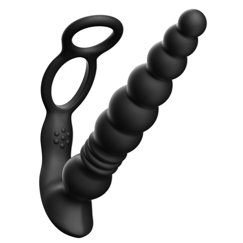 Thrusting Anal Beads with Cock Ring with Remote control