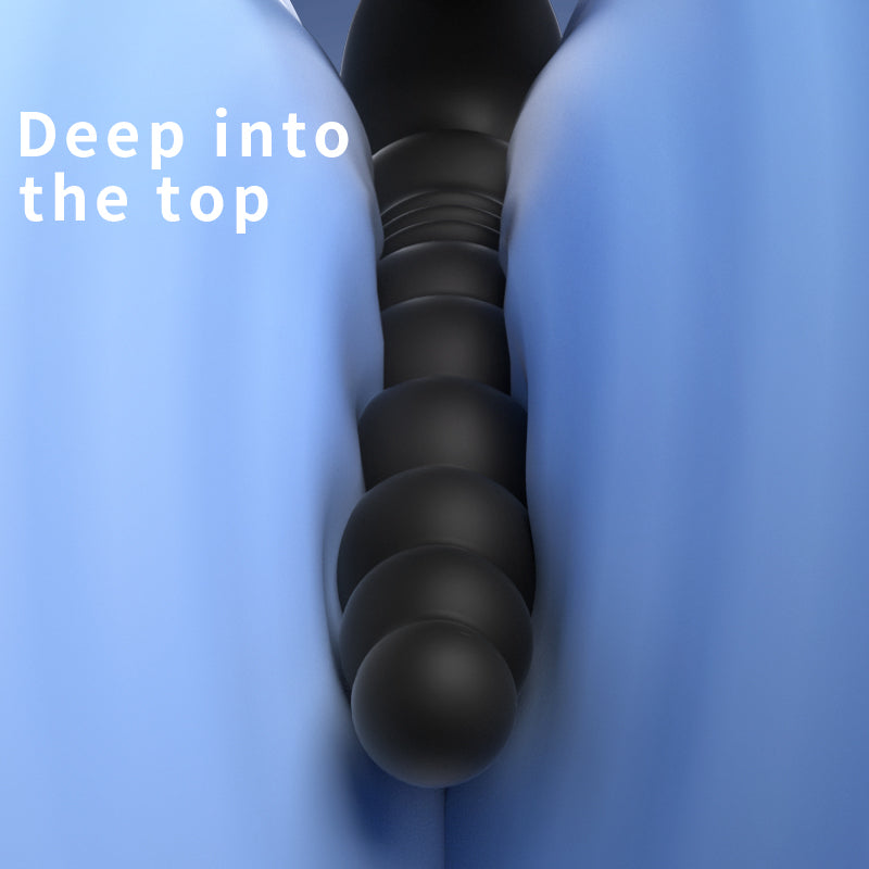 Thrusting Anal Beads with Cock Ring with Remote control
