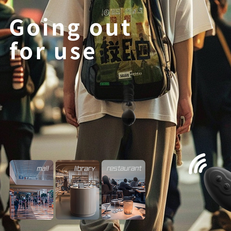 Thrusting Anal Beads with Cock Ring with Remote control