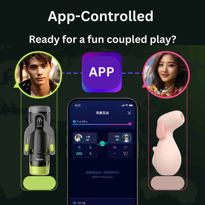 TryFun Black Hole Plus App Controlled Smart Male Masturbator