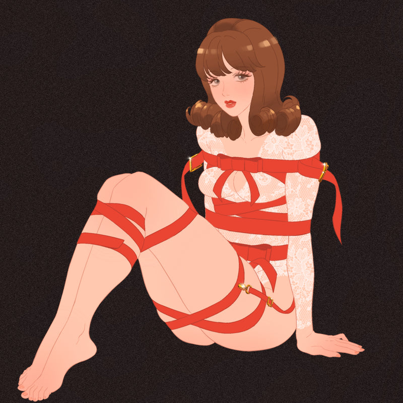 UPKO Bowknot Body Straps Bondage Set