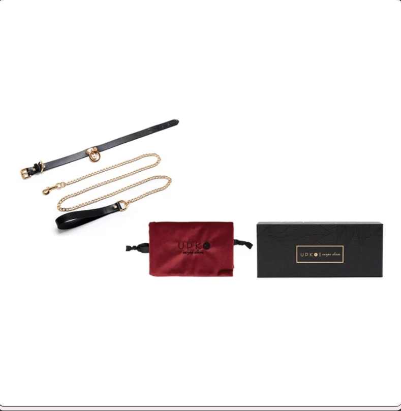 UPKO Leather Cosplay Choker and Leash