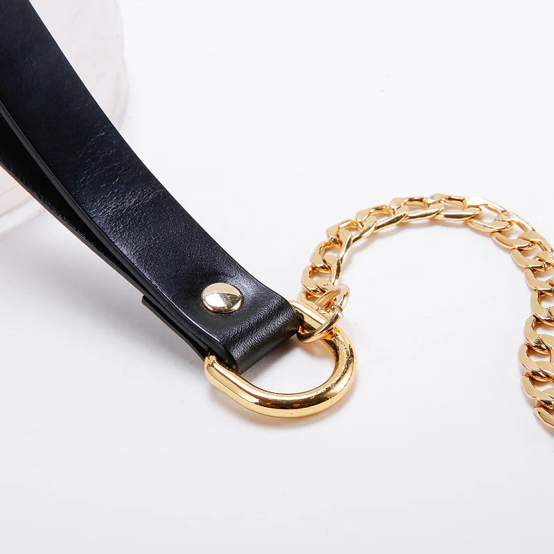 UPKO Leather Cosplay Choker and Leash