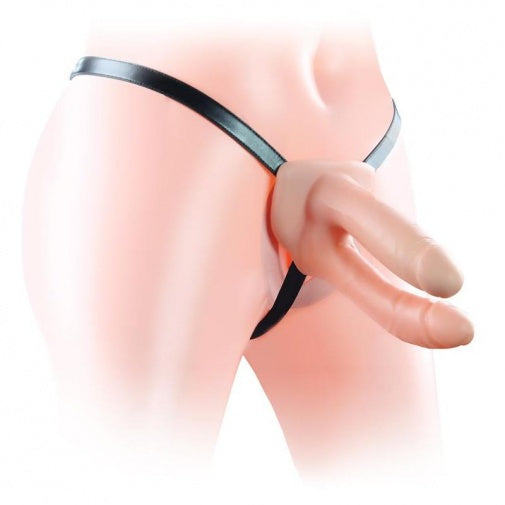 6 inch Unisex hollow Strap On Double-Headed Dildo