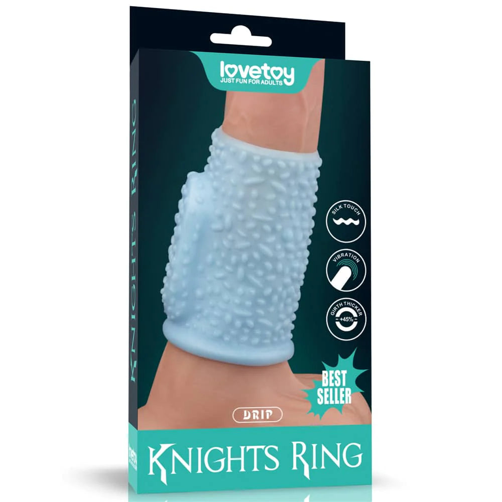 Vibrating Drip Knights Ring - Blue