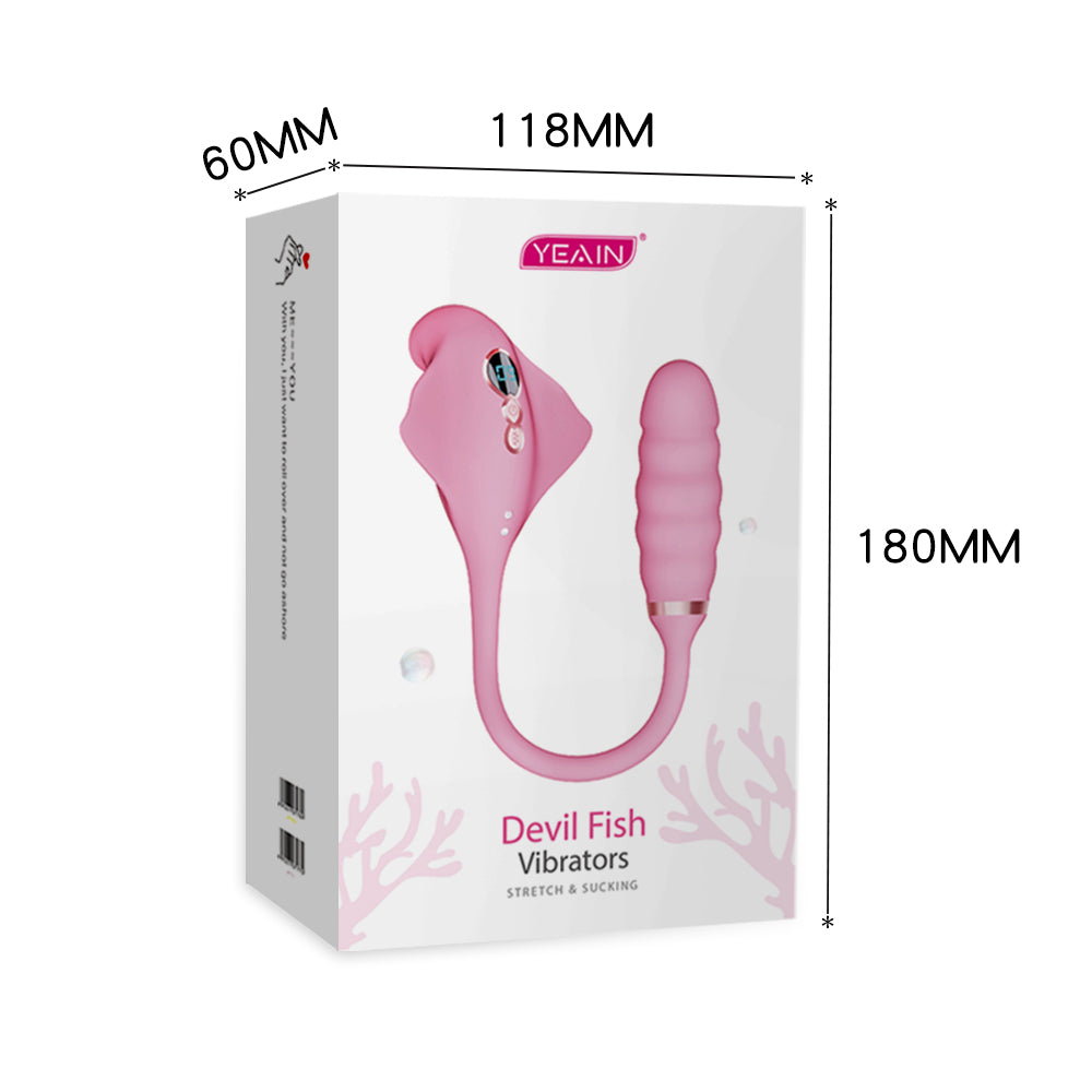 YEAIN®Devil Fish Vibrators stretch and sucking succionador clitoris jump egg female Masturbation