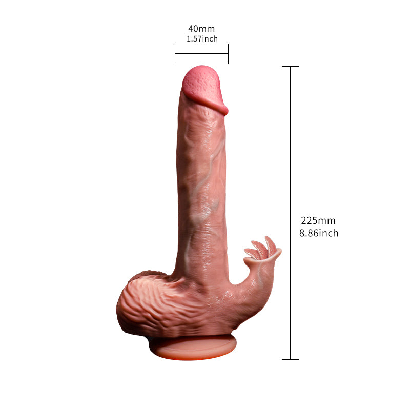 YEAIN®Mount Taishan massculine3 Tarzan Dildo G point tonuge licking stretching heating double shock remote control