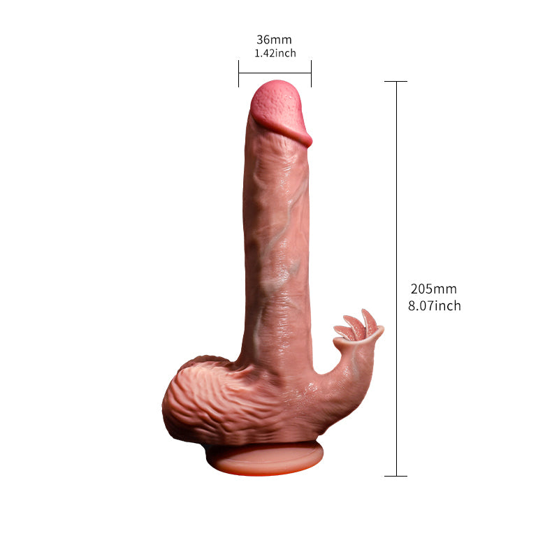 YEAIN®Mount Taishan massculine3 Tarzan Dildo G point tonuge licking stretching heating double shock remote control