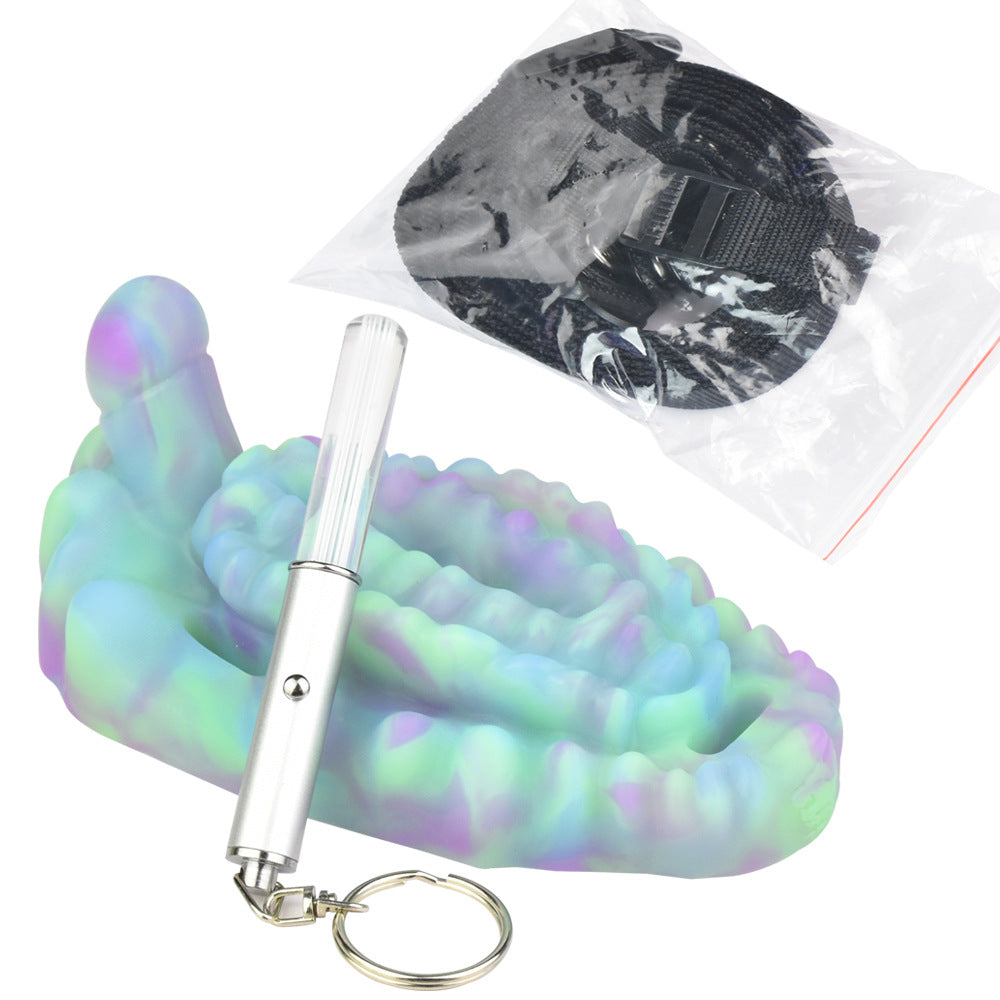 YOCY Protrusion Wireless Glowing Silicone Strapon Sex Grinder