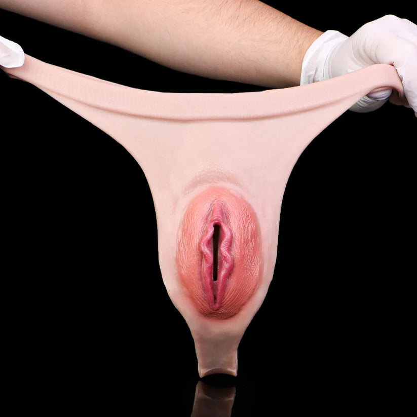 G1222 Gay Strap On Realistic Pussy Panties Life Size Vaginal Penis Massage Masturbation Toy