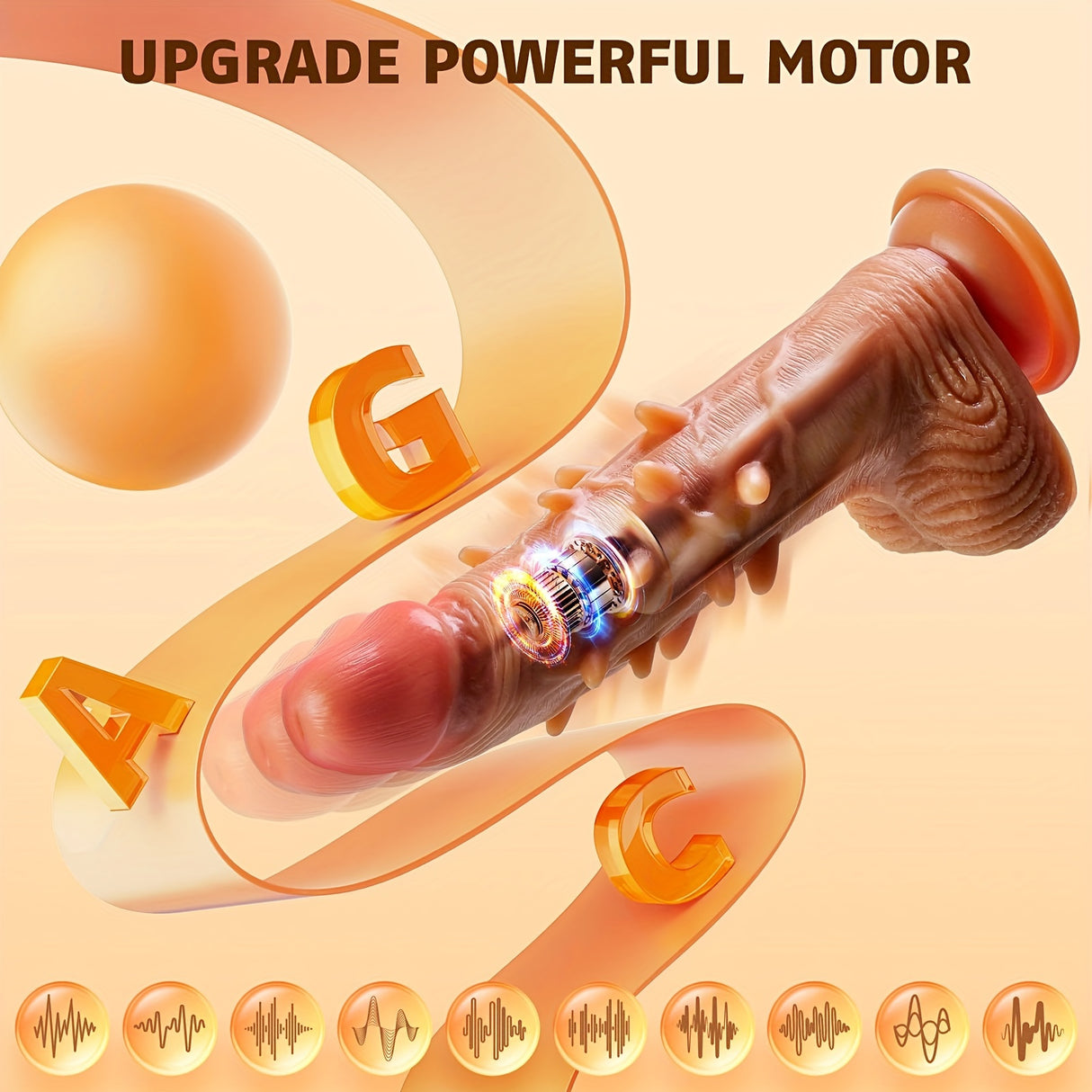 YIQU 22.86cm Realistic Dildos With 10 Thrusting & 10 Vibration Modes
