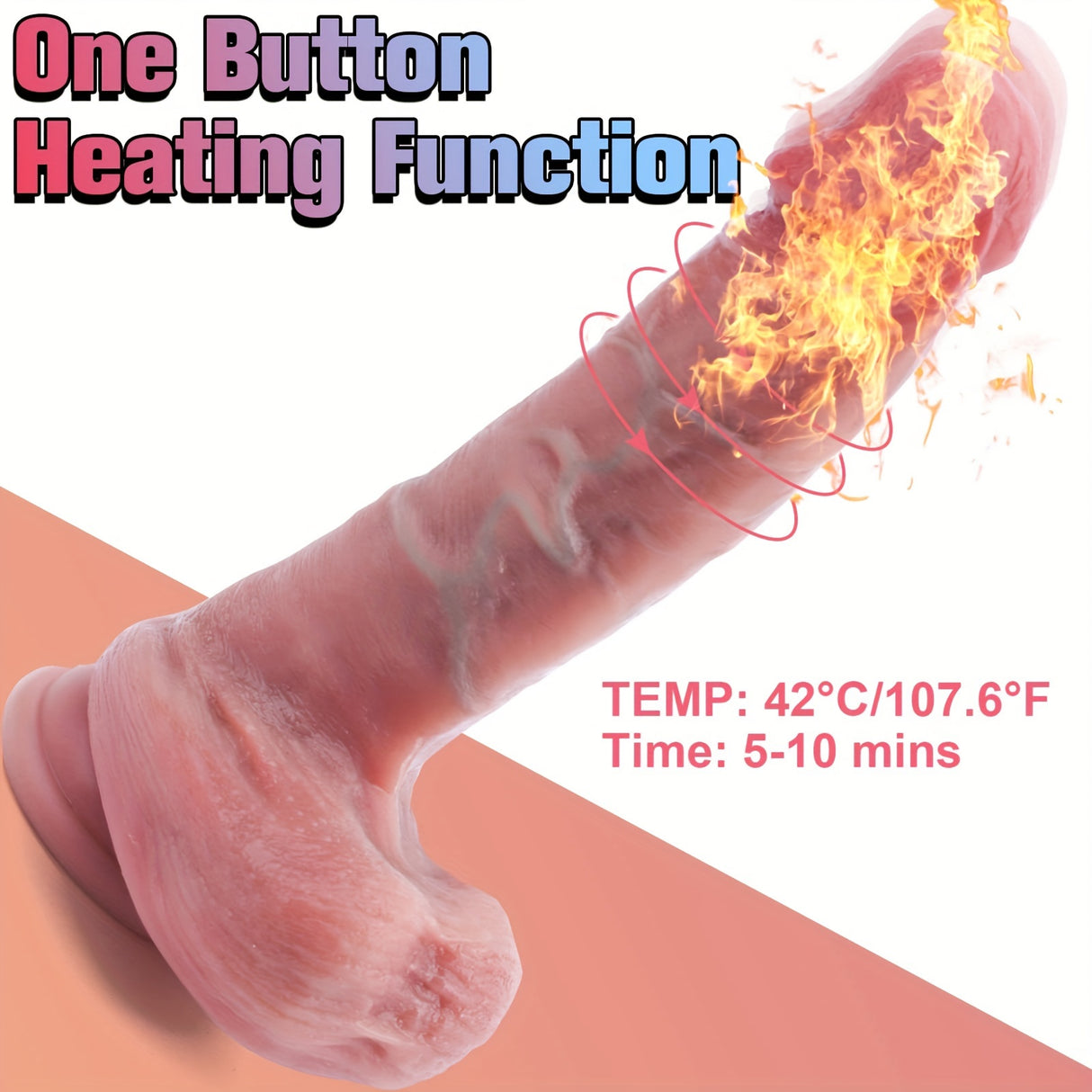 YIQU Realistic Penis G-spot Vaginal Silicone Dildo With 10 Vibrations 10 Telescopic