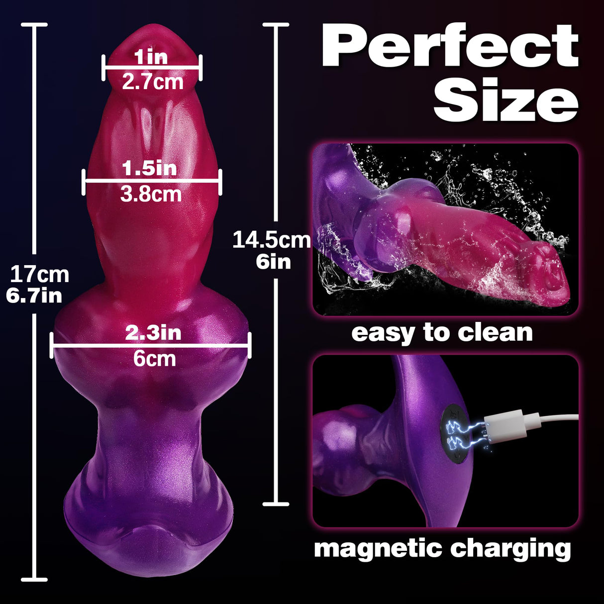 Virella 6.7 Inch App-Controlled Thrusting Prostate Massager Silicone Vibrating Butt Plug