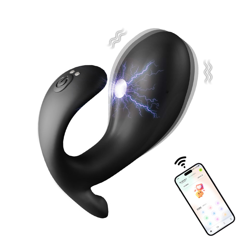Whale Electric Shock & Vibrating Anal Plug App-Controlled