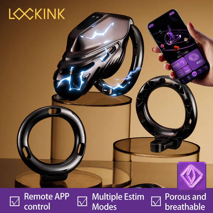LOCKINK Estim Eel APP Long Distance Chastity Cage