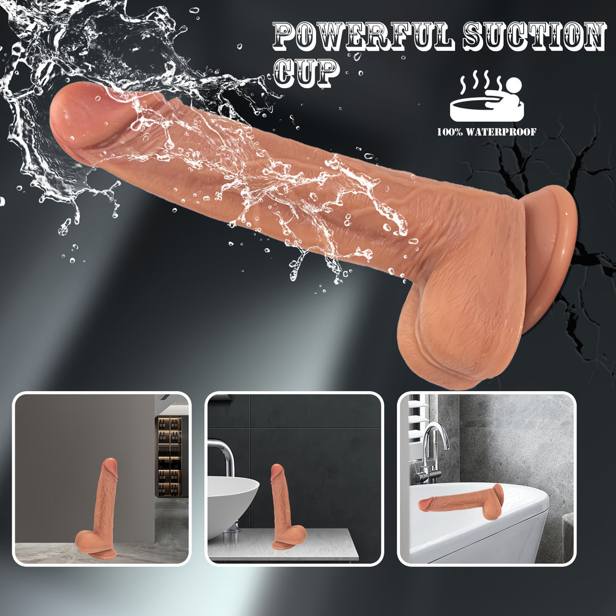 YIQU App Remote Control 4 In 1 Insert Dildo With 10 Vibration 10 Telescopic