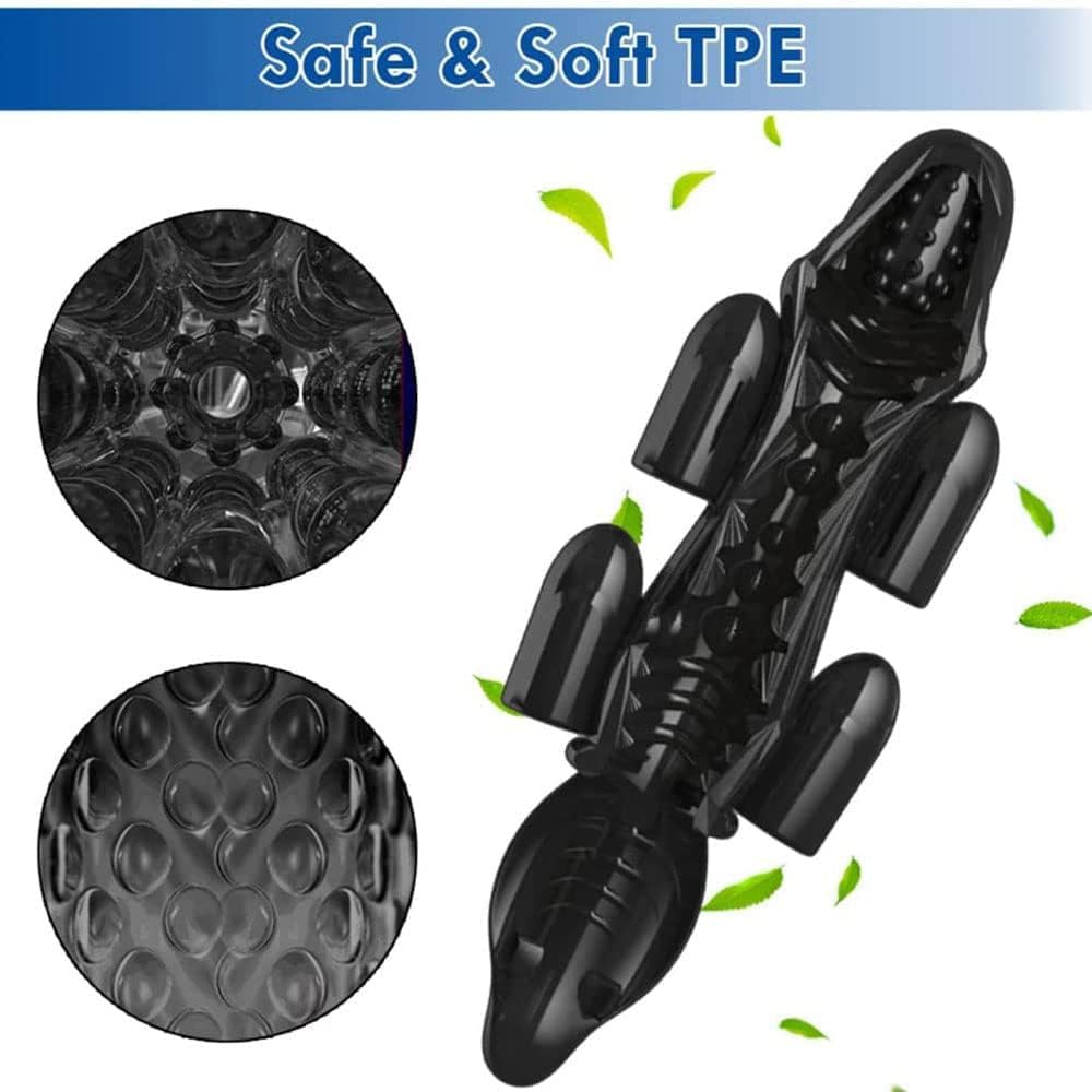 Penis Exerciser Glans Trainer with 6 Vibrators for Men Delay Enhance