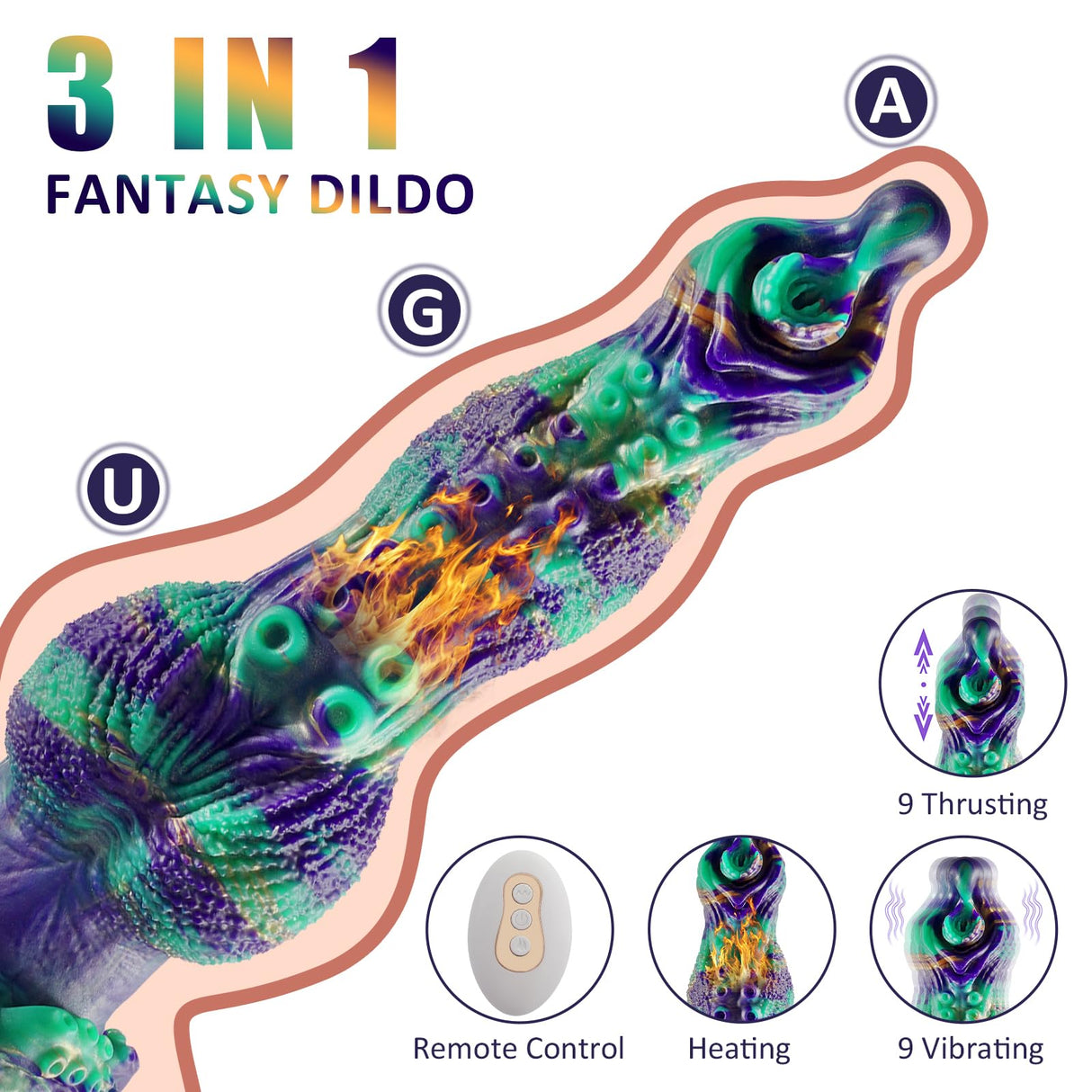 Dildo Vibrator Shock Function Sex Toy with remote control