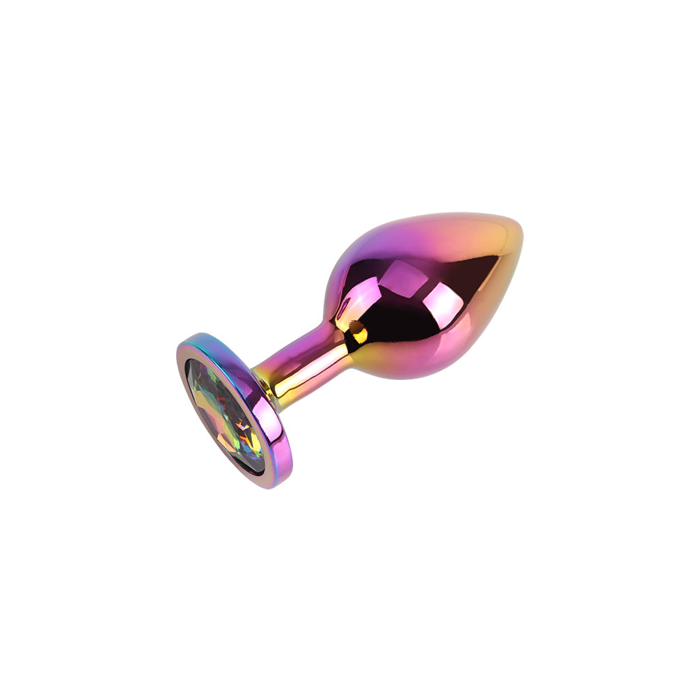 Chisa Rainbow Gem Butt Plug M 2.9In insertable
