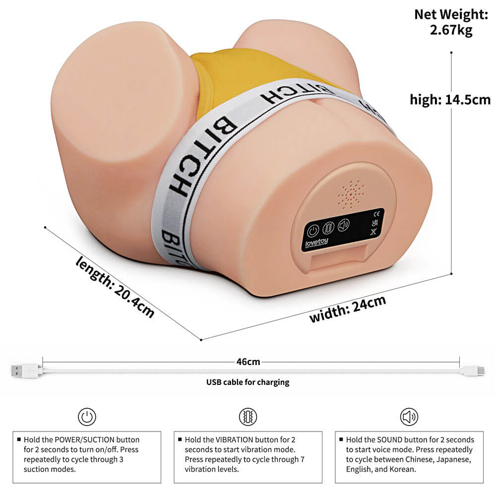 LoveToy Streetgirl's Sensation Pulse vibrating torso masturbator