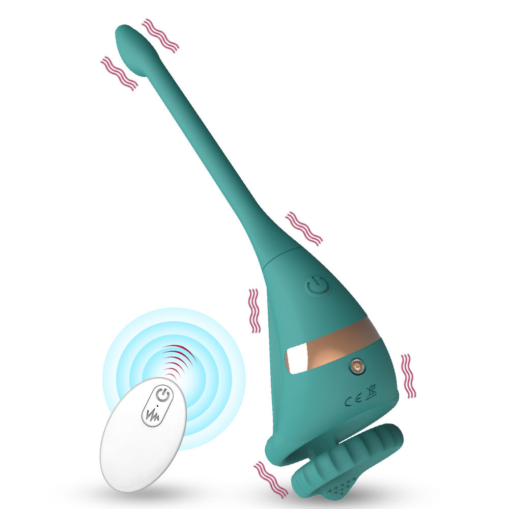 Dragon Rider APP-Controlled Male Double Cock Ring Anal Plug