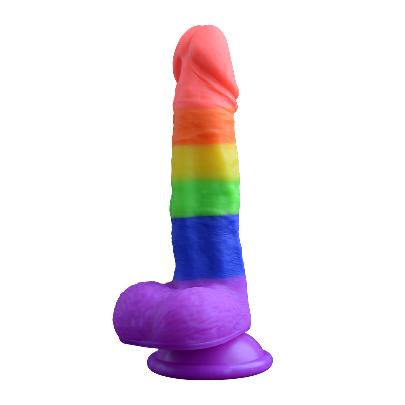 Yeain Rainbow Color Silicone Realistic Big Dildo