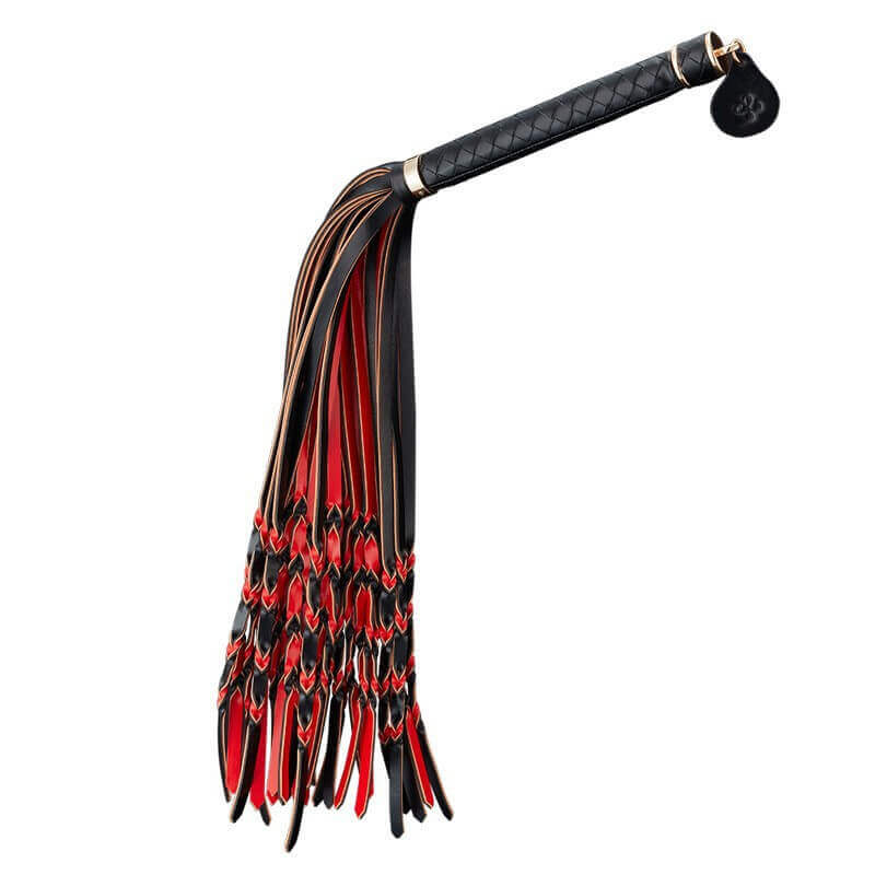 Lockink Shadow Red & Black Braided Tail Flogger