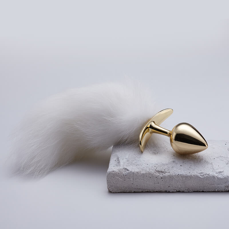 Roomfun Metal Anal Plug Wearable Fox Tail Butt Plug