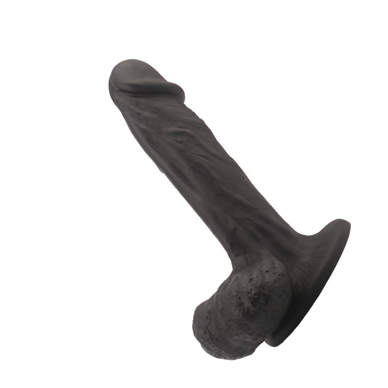 Yunman Ruanjiao Black Silicone Dildo With Suction Cup