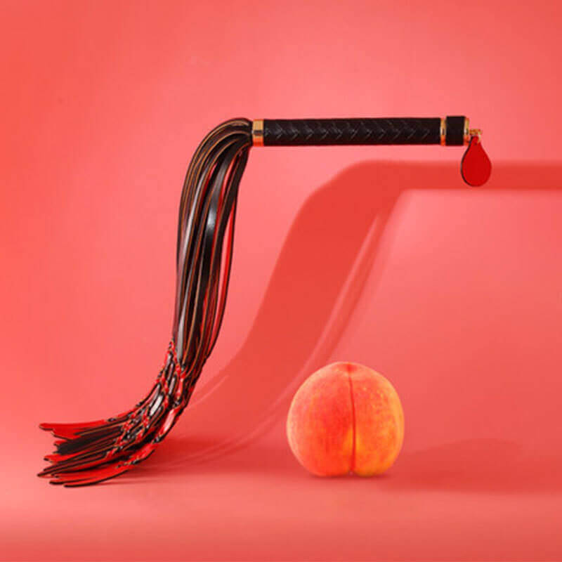 Lockink Shadow Red & Black Braided Tail Flogger